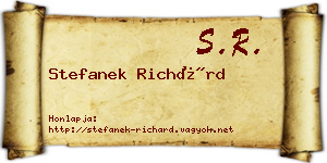 Stefanek Richárd névjegykártya
